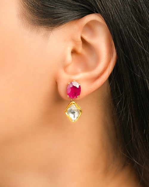 Janny Polki Long Earrings