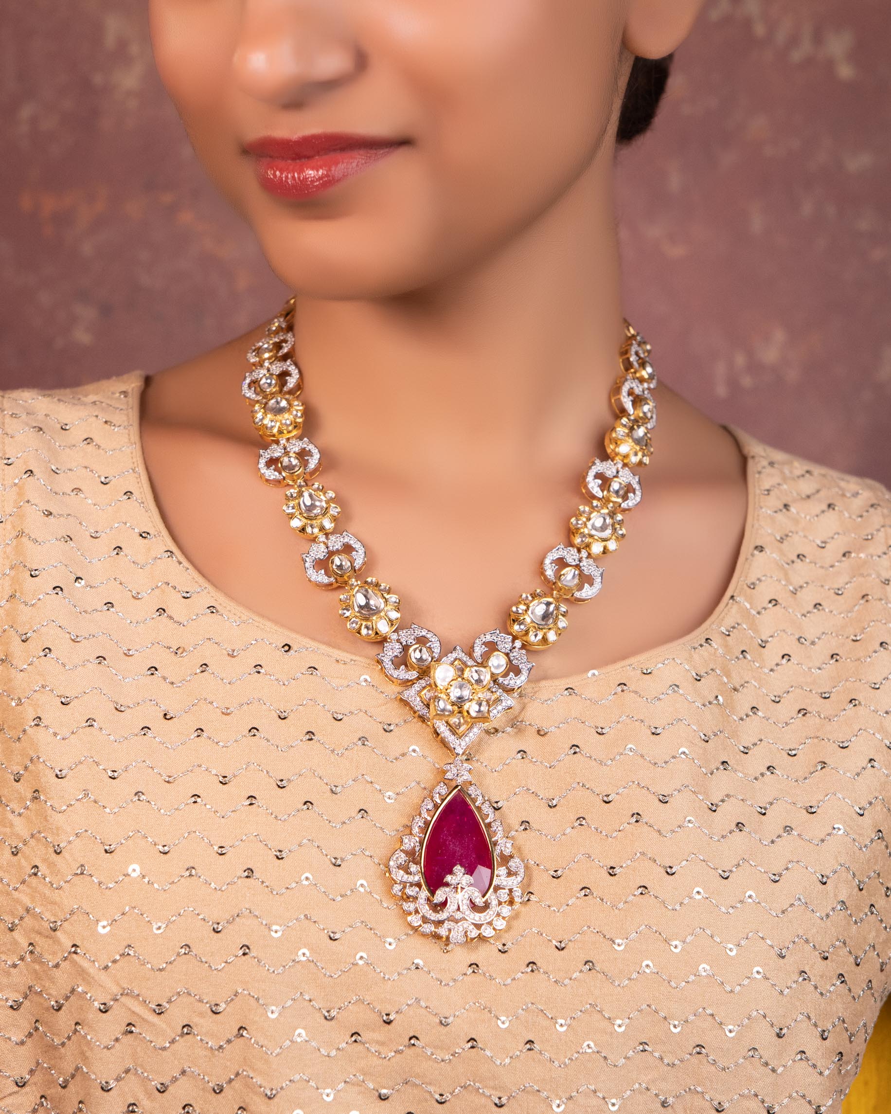 Buy Advaya Antique Long Necklace Set | Tarinika