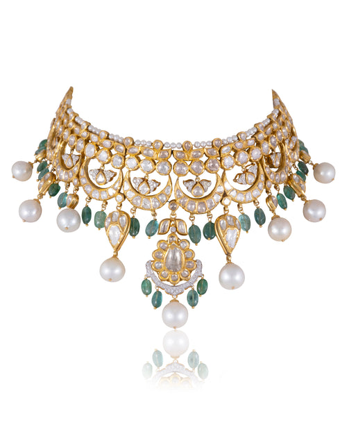 Ella Polki And Diamond Necklaces