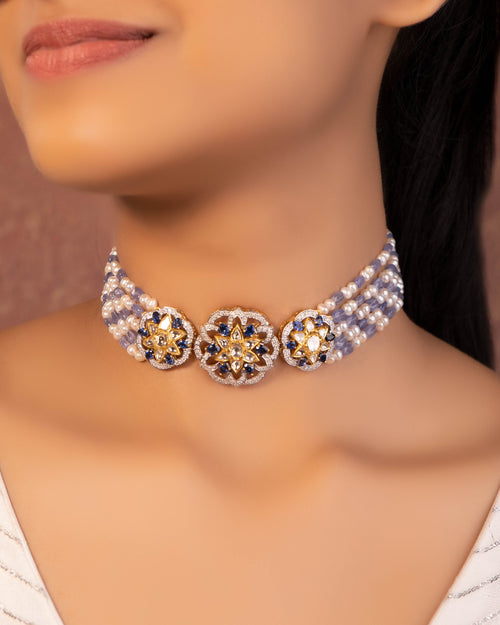 Exclusive - Lynette Jadau Polki And Diamond Bead Choker
