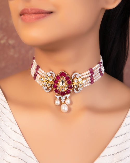  Akshata Jadau Bead Choker