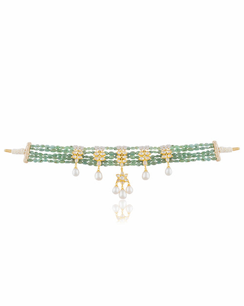 Vithika Polki And Diamond Bead Choker