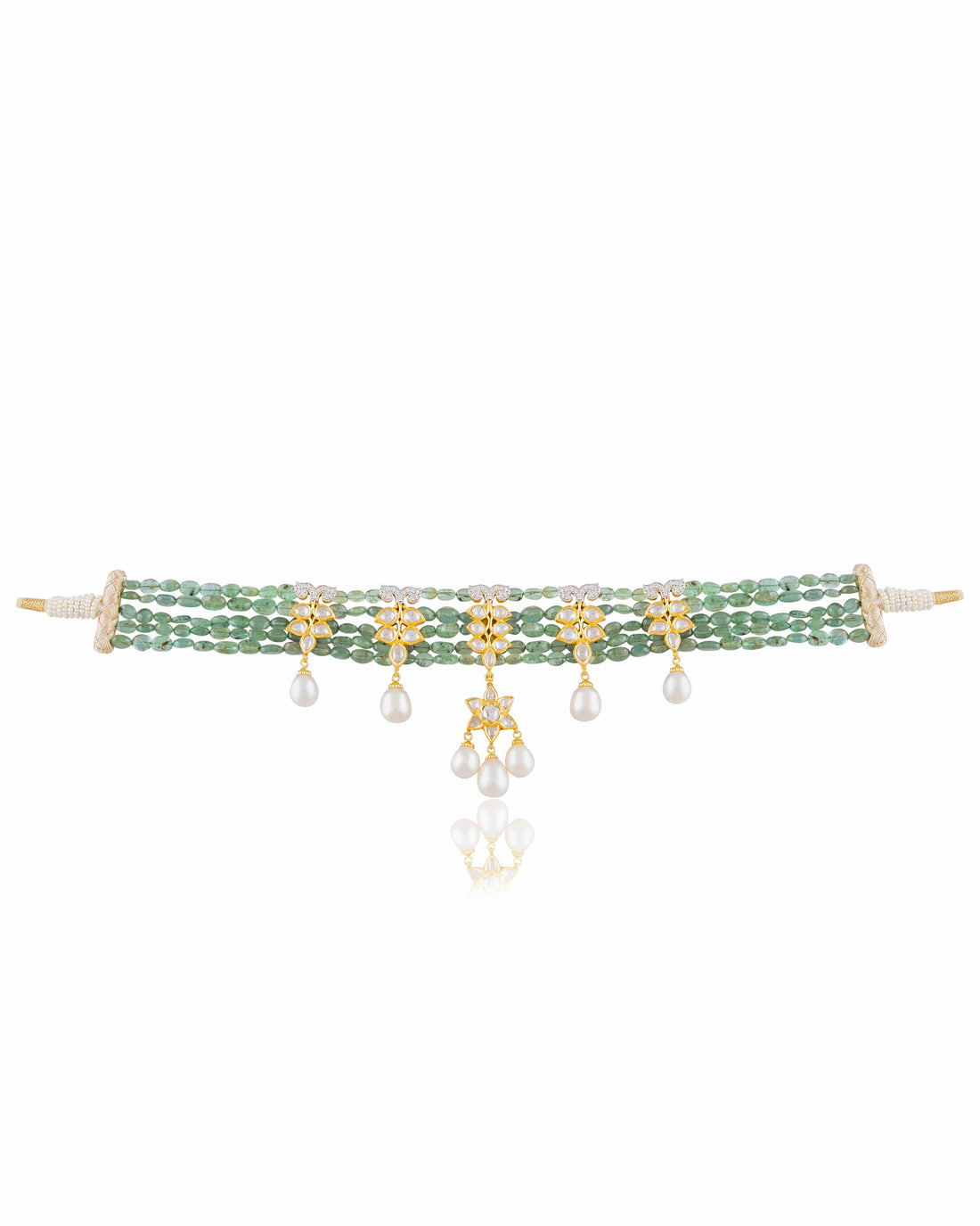Vithika Polki And Diamond Bead Choker