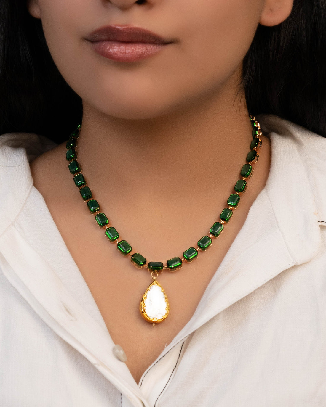 Deepali Emerald Necklace