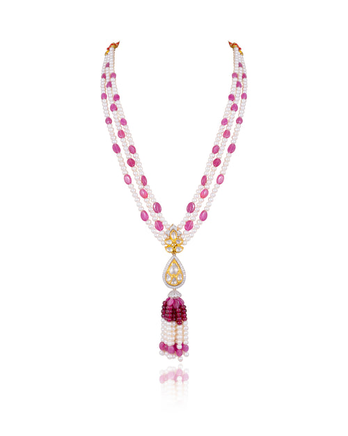 Nimrit Polki And Diamond Bead Pendants