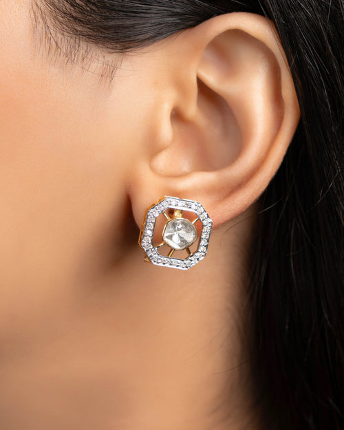 Lavanya Polki And Diamond Tops
