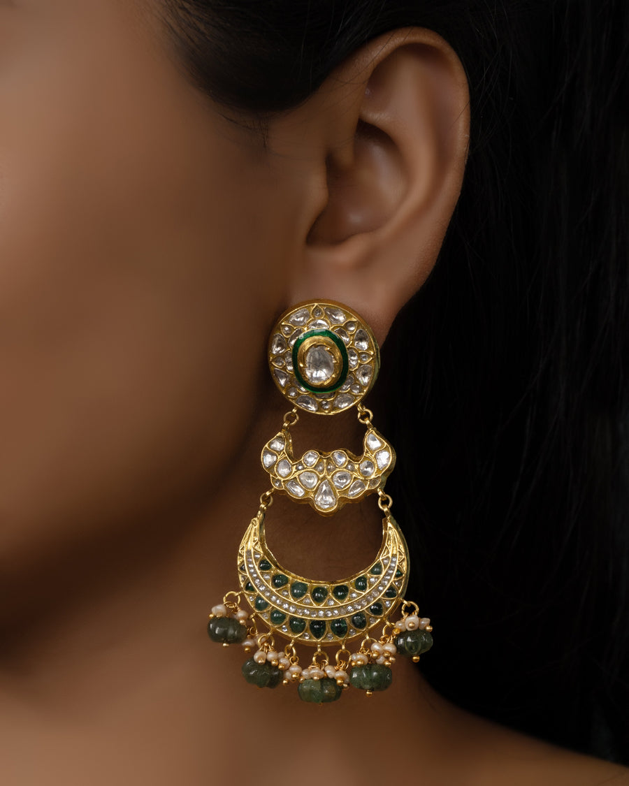 Polki Chandbali - Buy Designer Jewelry Online  Tyaani – Tyaani 