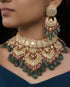 Neeliya Necklace and Kashish Chandbalis Polki Set