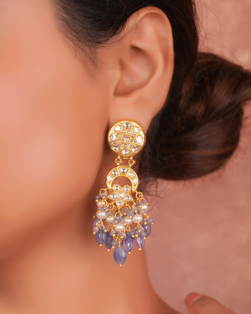 Taiba Choker And kylie Chandbalis Polki Set