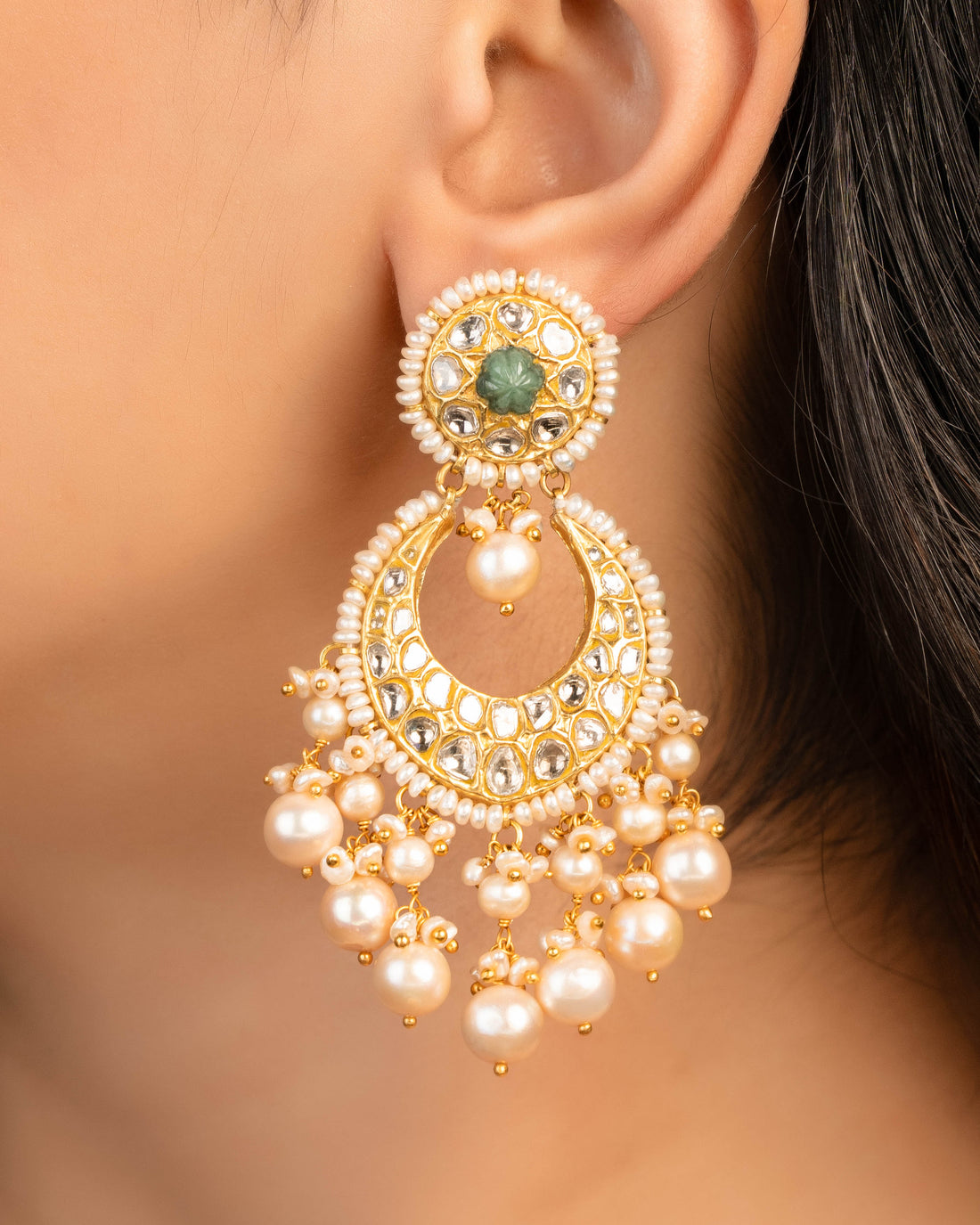 Suhana Necklace And Medha Chandbalis Polki Set