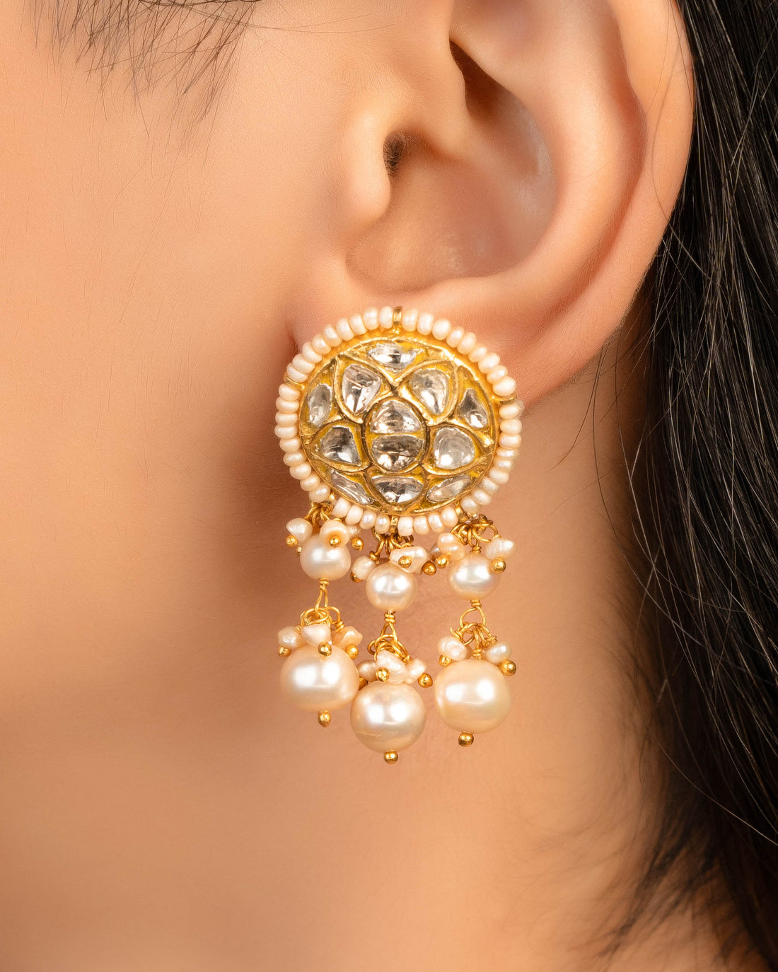 Vinita Necklace And Ruhuliya Tops Polki Set