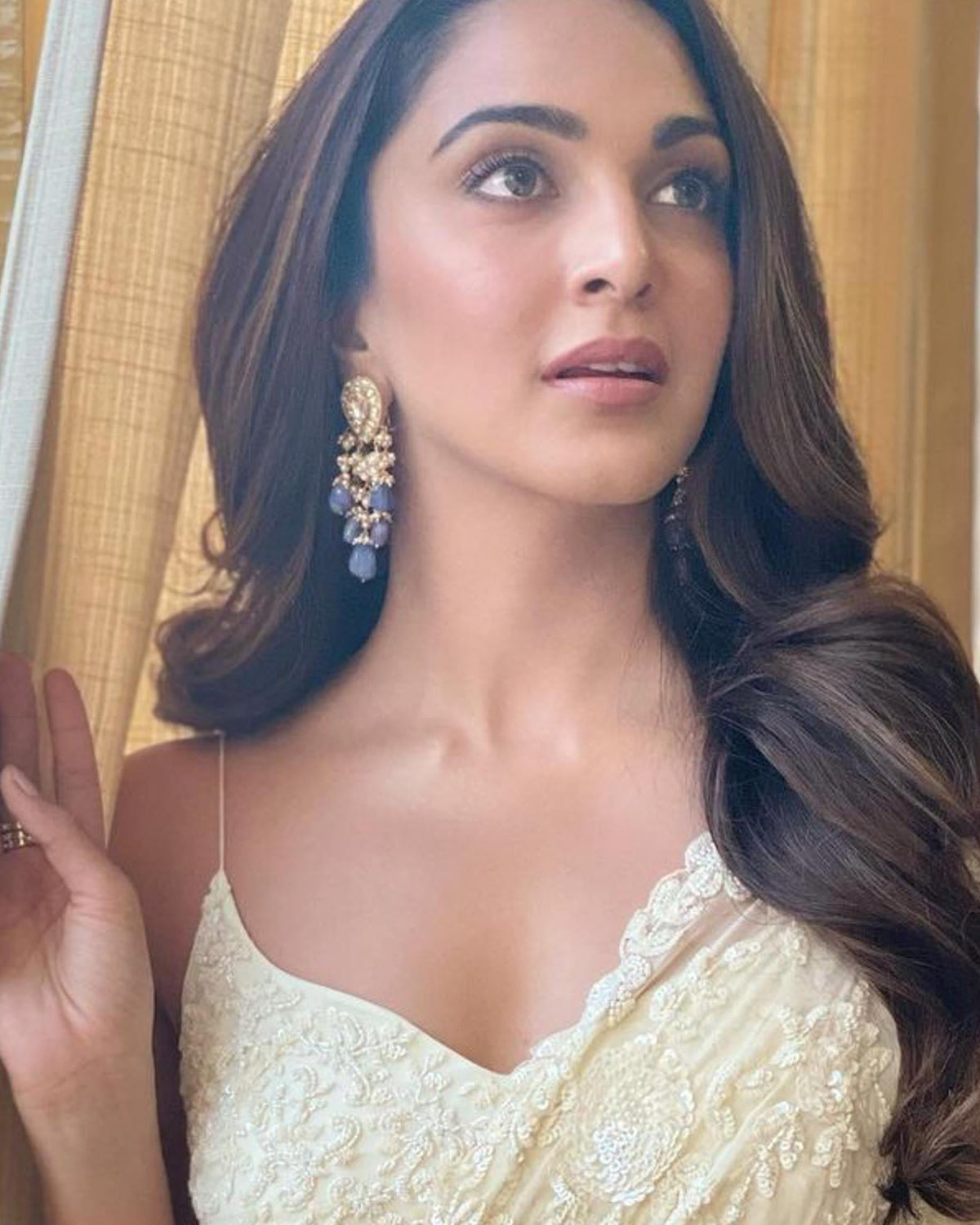 Jeenal Polki Long Earrings