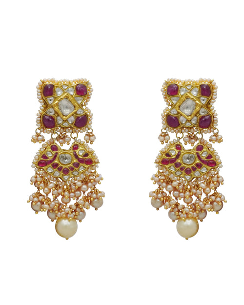 Rambha Polki Long Earrings