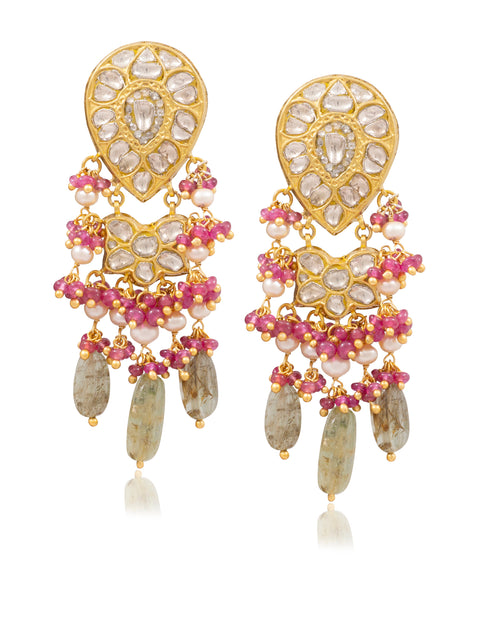 Manjika Polki Long Earings
