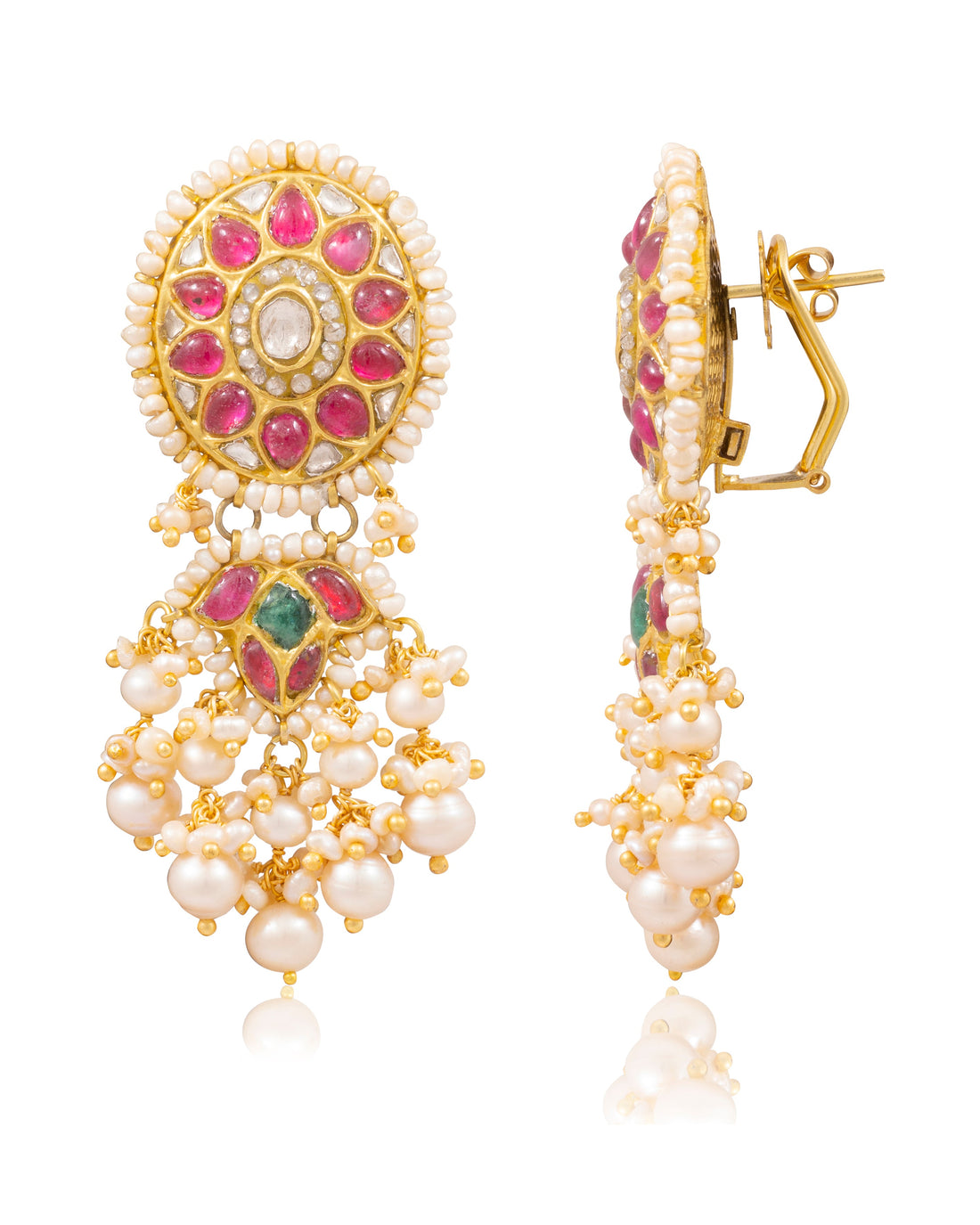 Mohana Polki Long Earrings