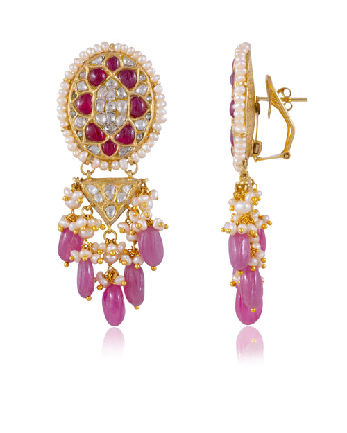 Shivani Polki Long Earrings