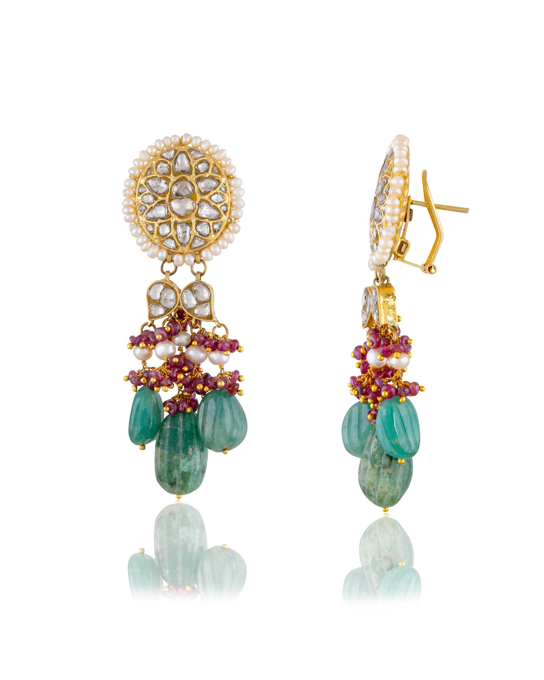 Kanika Polki Long Earrings