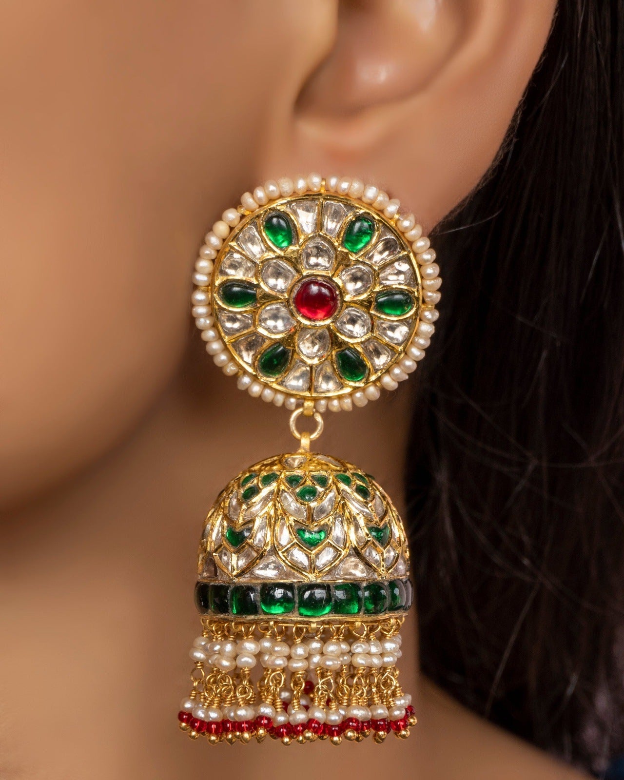 Buy Gold Jhumka Earrings Online at Best Price | Cbazaar