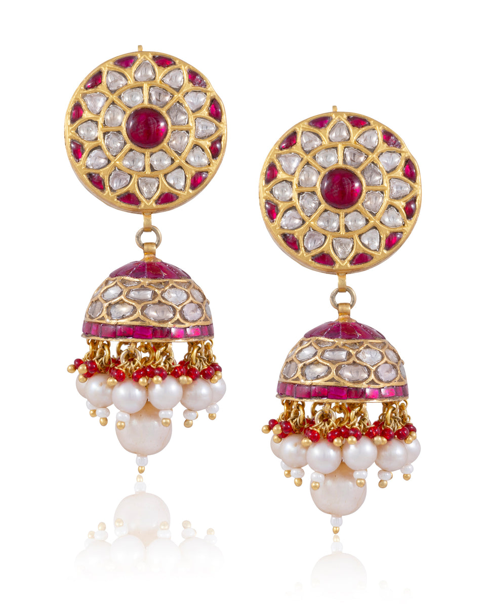 Karima Polki Jhumkas – Tyaani Jewellery LLP