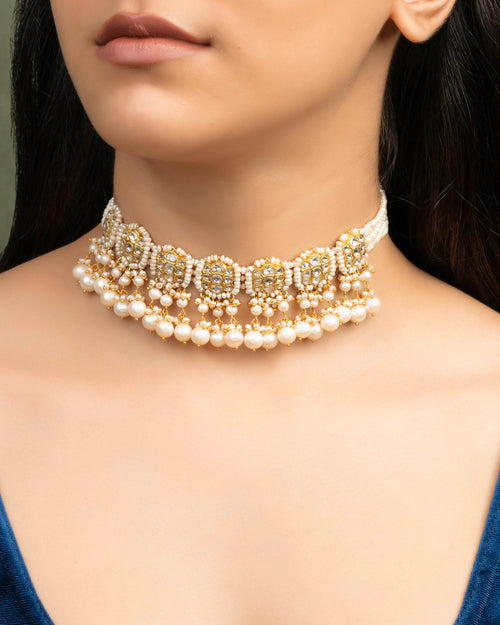 Prerna Choker And Shikha Tops Polki Set