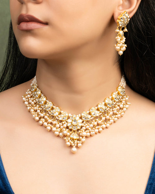 Nitu Polki Long Earrings