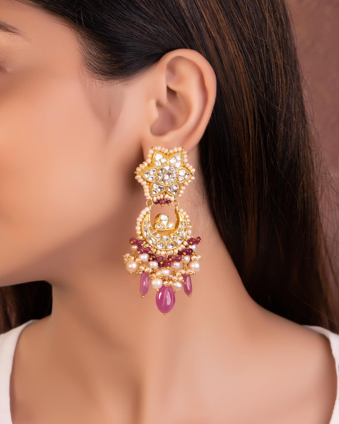 Shenandoah Necklace And Wendy Chandbalis Polki Set