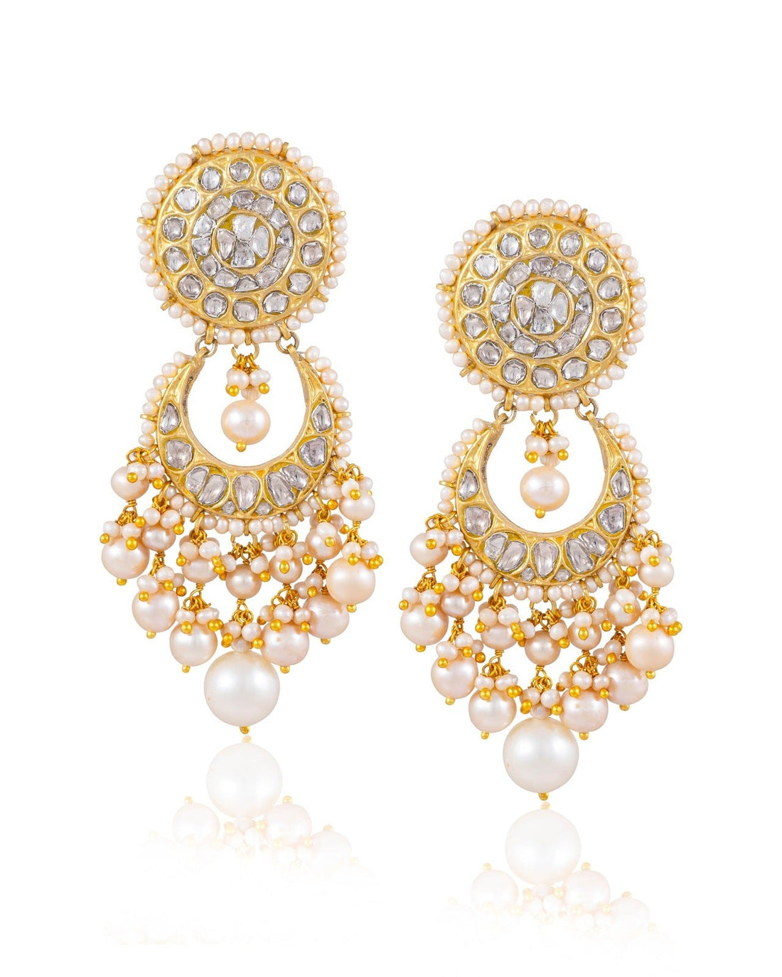 Manusha Necklace And Maheshwari Chandbalis Polki Set