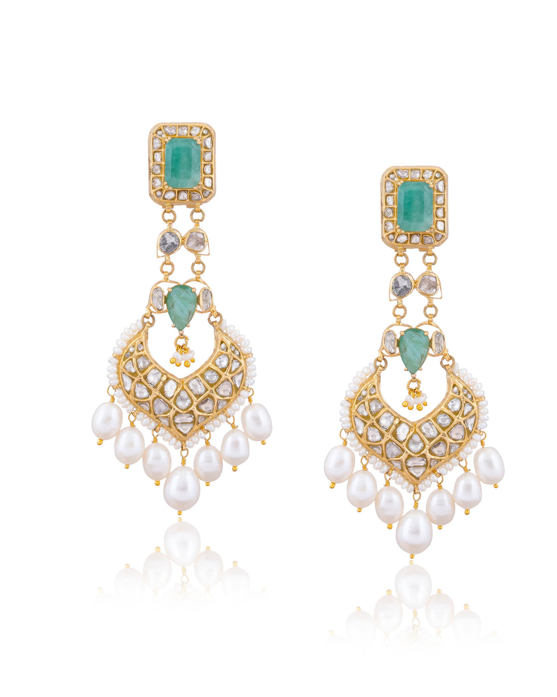 Grisha Necklace And Aanya Chandbalis Polki Set