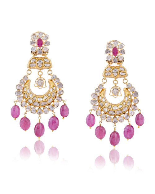 Laxshi Necklace And Lakshita Chandbalis Polki Set