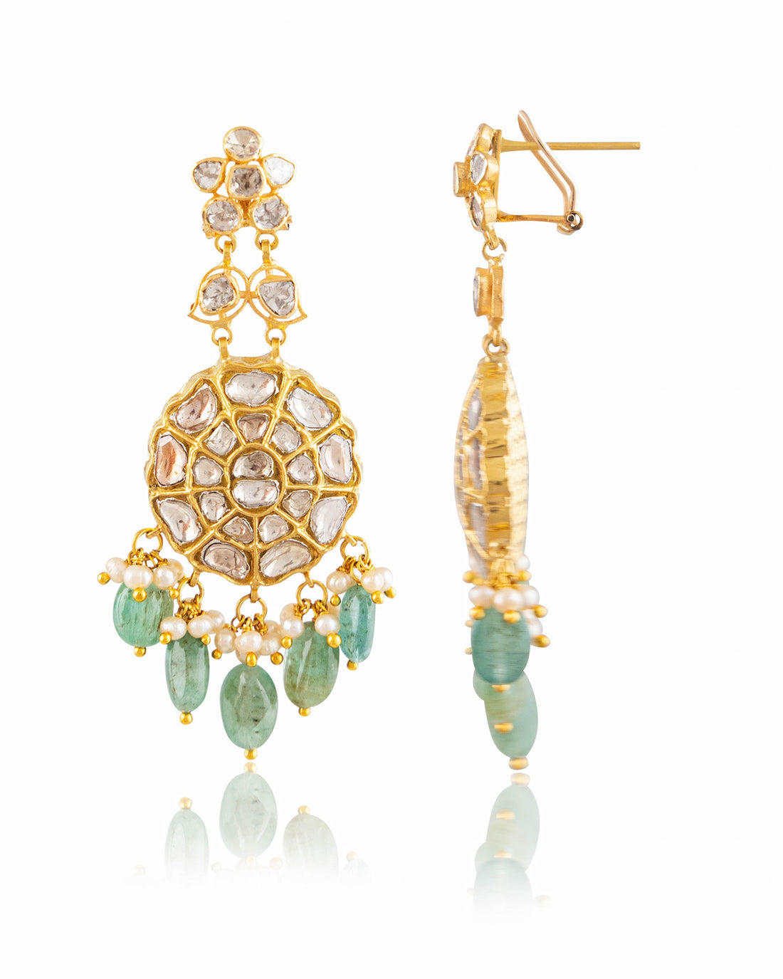 Tisa Polki Long Earrings