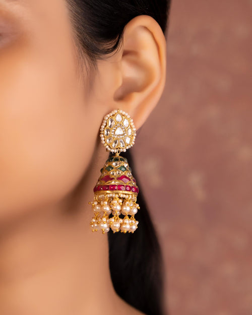 Ruchi Polki Jhumkas