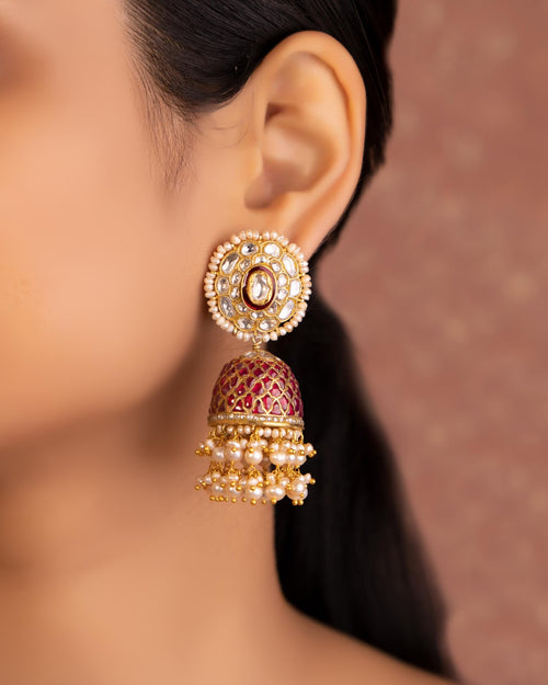 Maniksha Polki Jhumkas