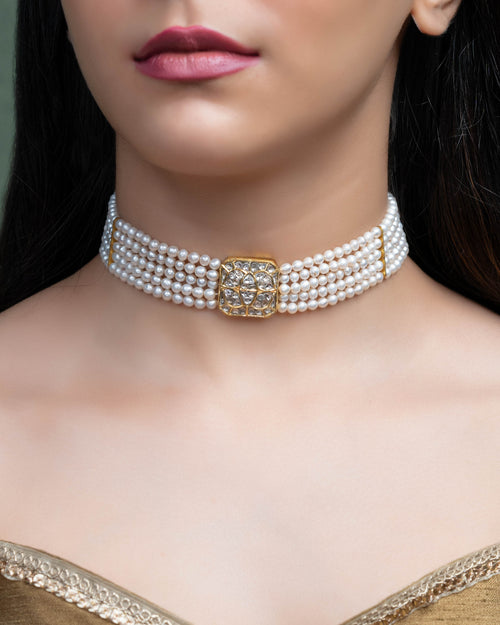 Lilly Polki Bead Choker