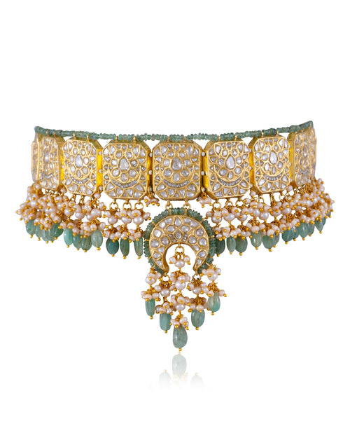 Ekta Choker And Seong Chandbalis Polki Set