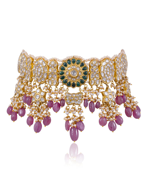 Anupa Choker And Suman Chandbalis Polki Set
