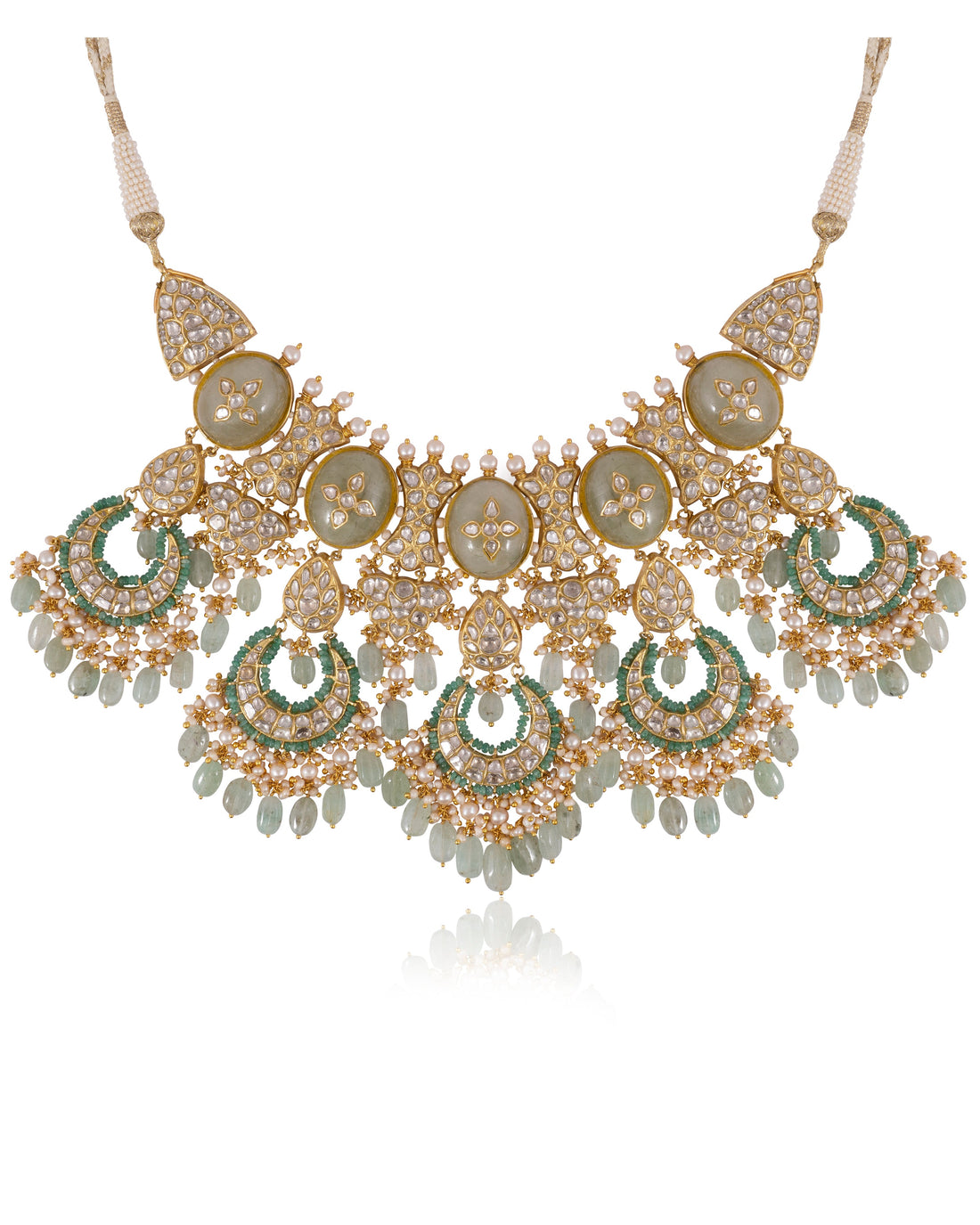 Geeta Necklace And Bemani Chandbalis Polki Set