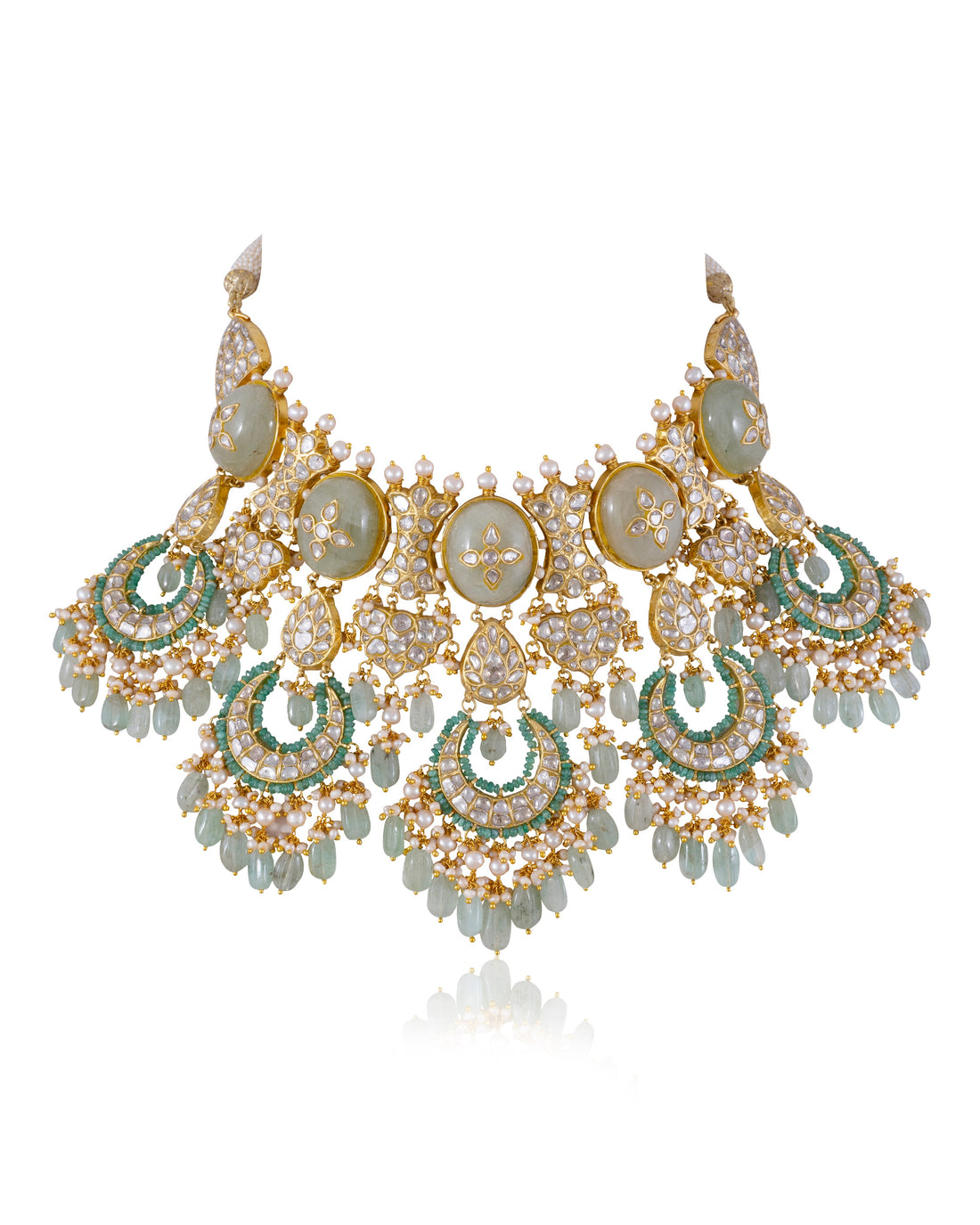 Geeta Necklace And Bemani Chandbalis Polki Set