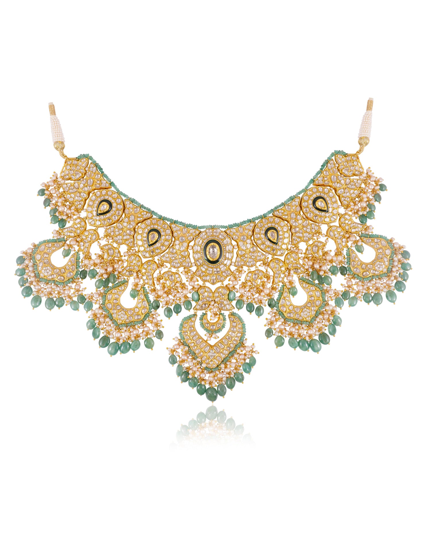 Srushti Necklace And Diksha Chandbalis Polki Set