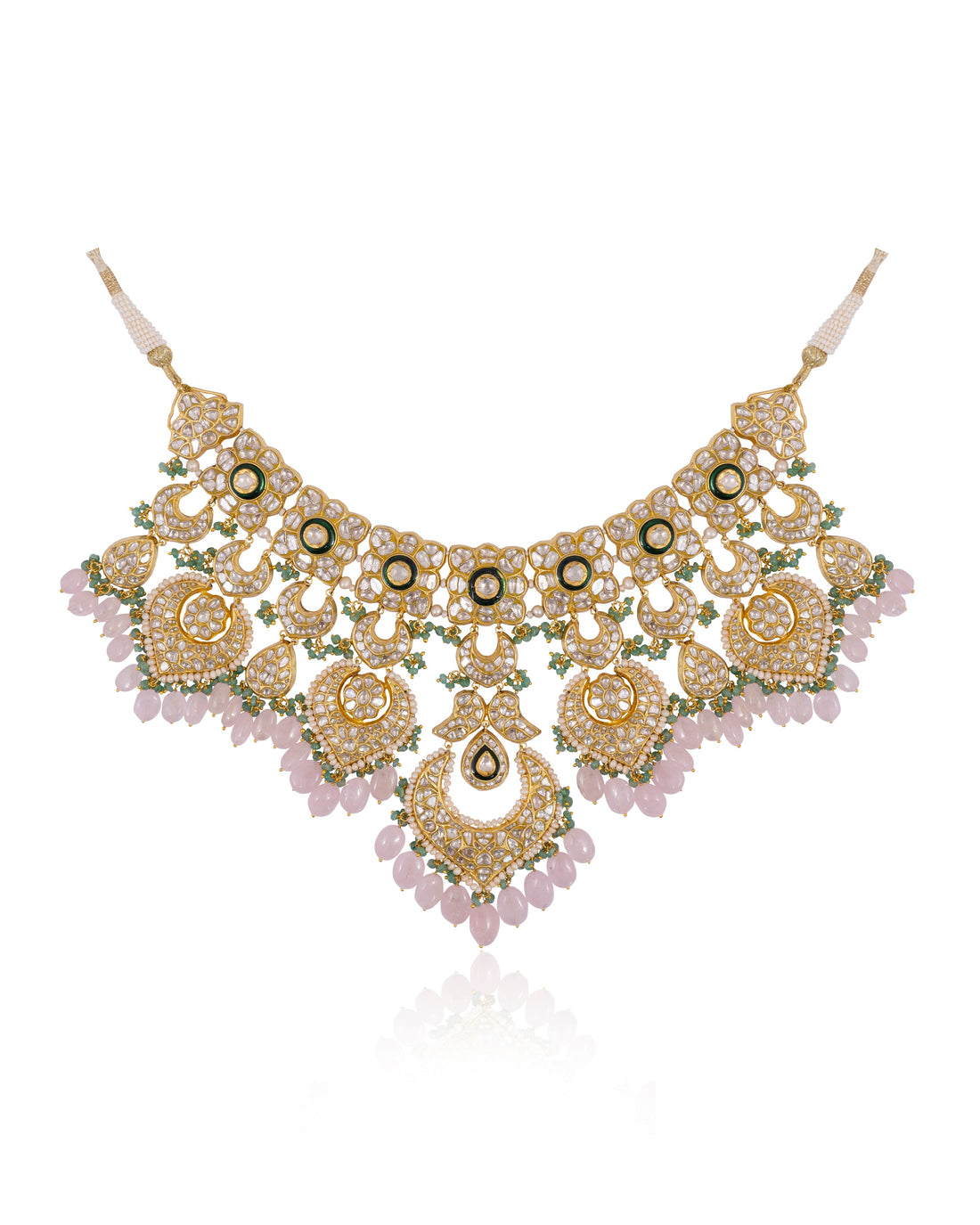 Tamia Necklace And Parchi Chandbalis Polki Set