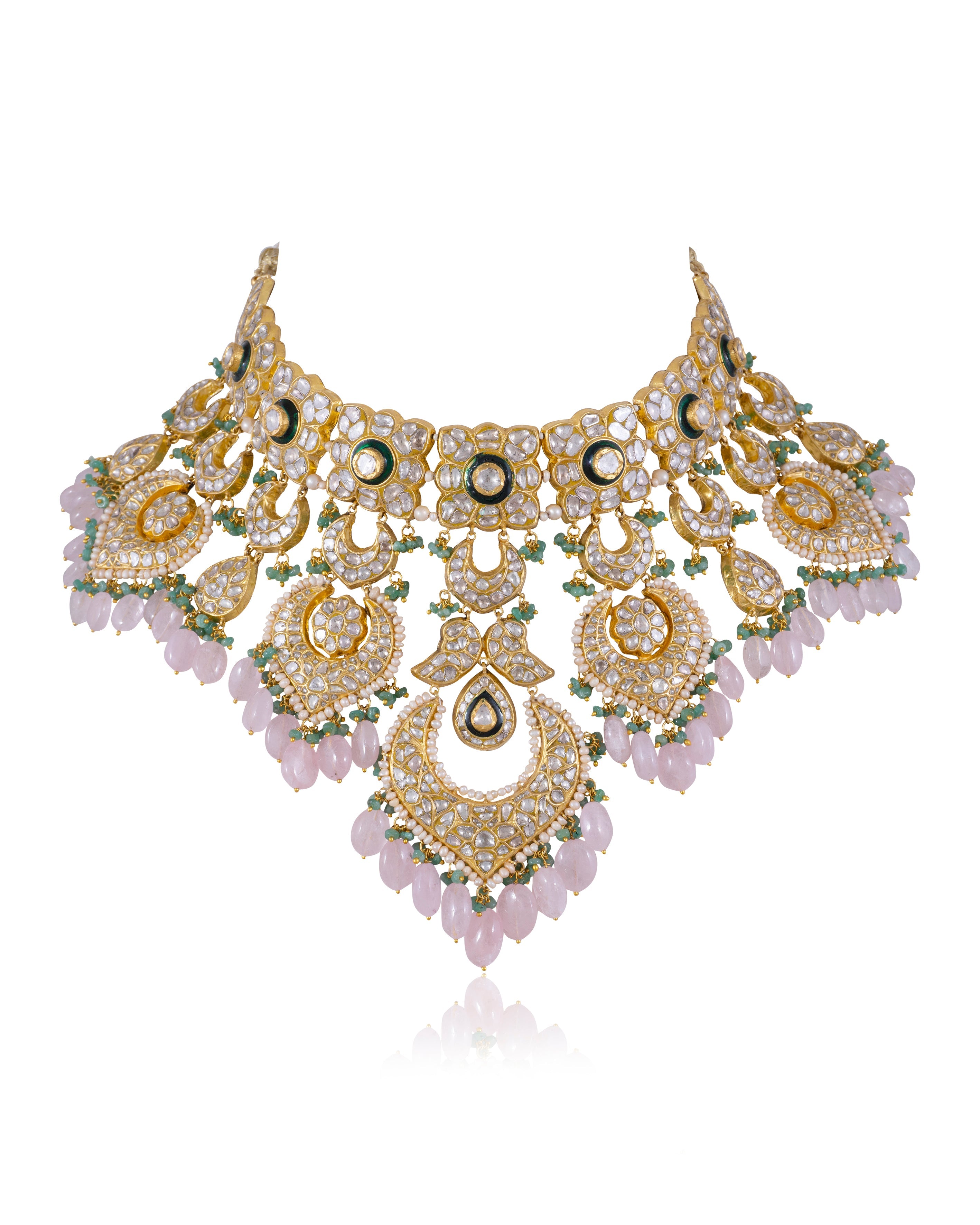 Uncut diamond hot sale polki necklace