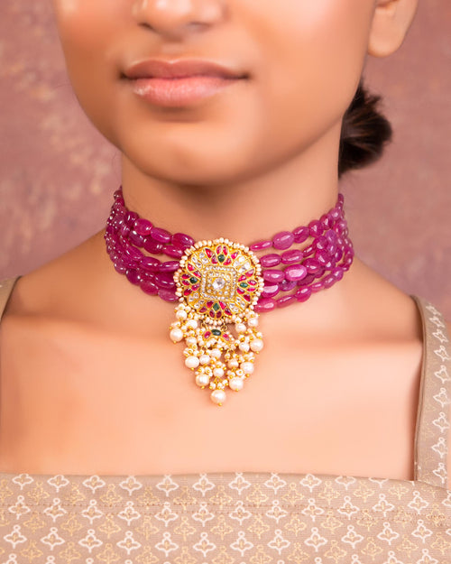 Shanaya Polki Bead Choker