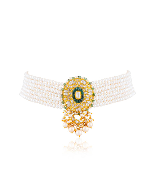 Kaniya Polki Bead Choker