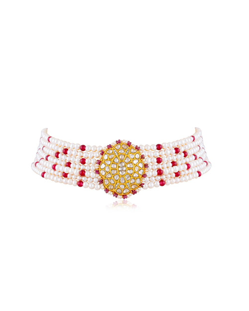 Vinayaki Polki Bead Choker - NO ORDERS