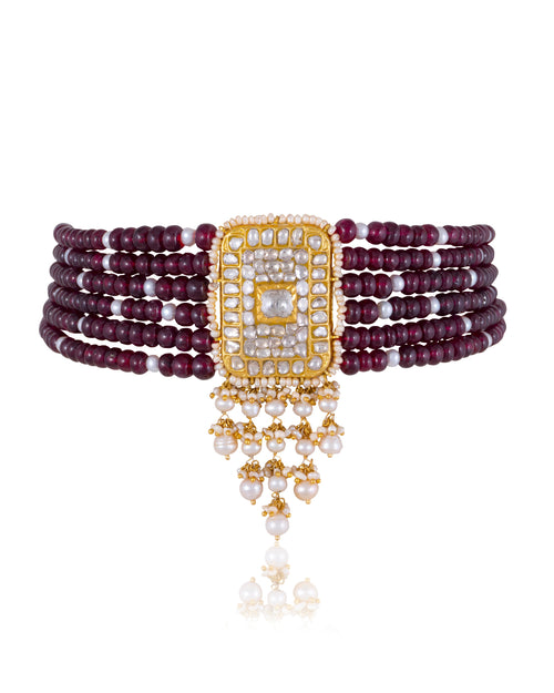 Jamima Polki Bead Choker