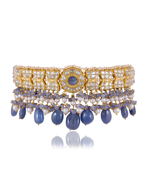 Ashia Choker And Aksha Tops Polki Set