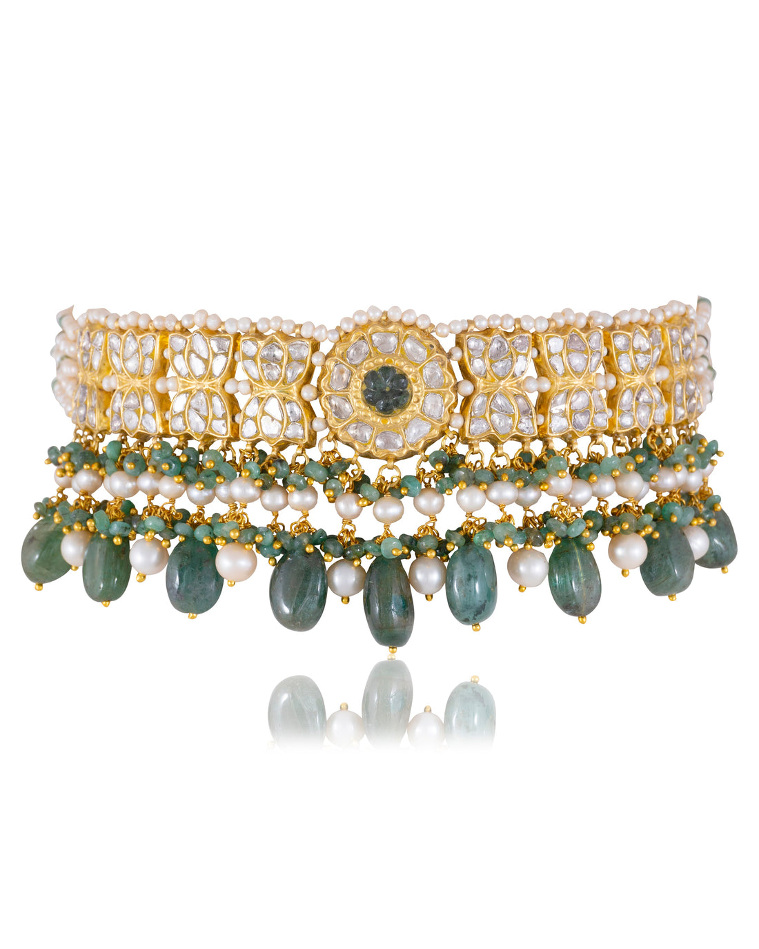 Ashia Choker And Aksha Tops Polki Set