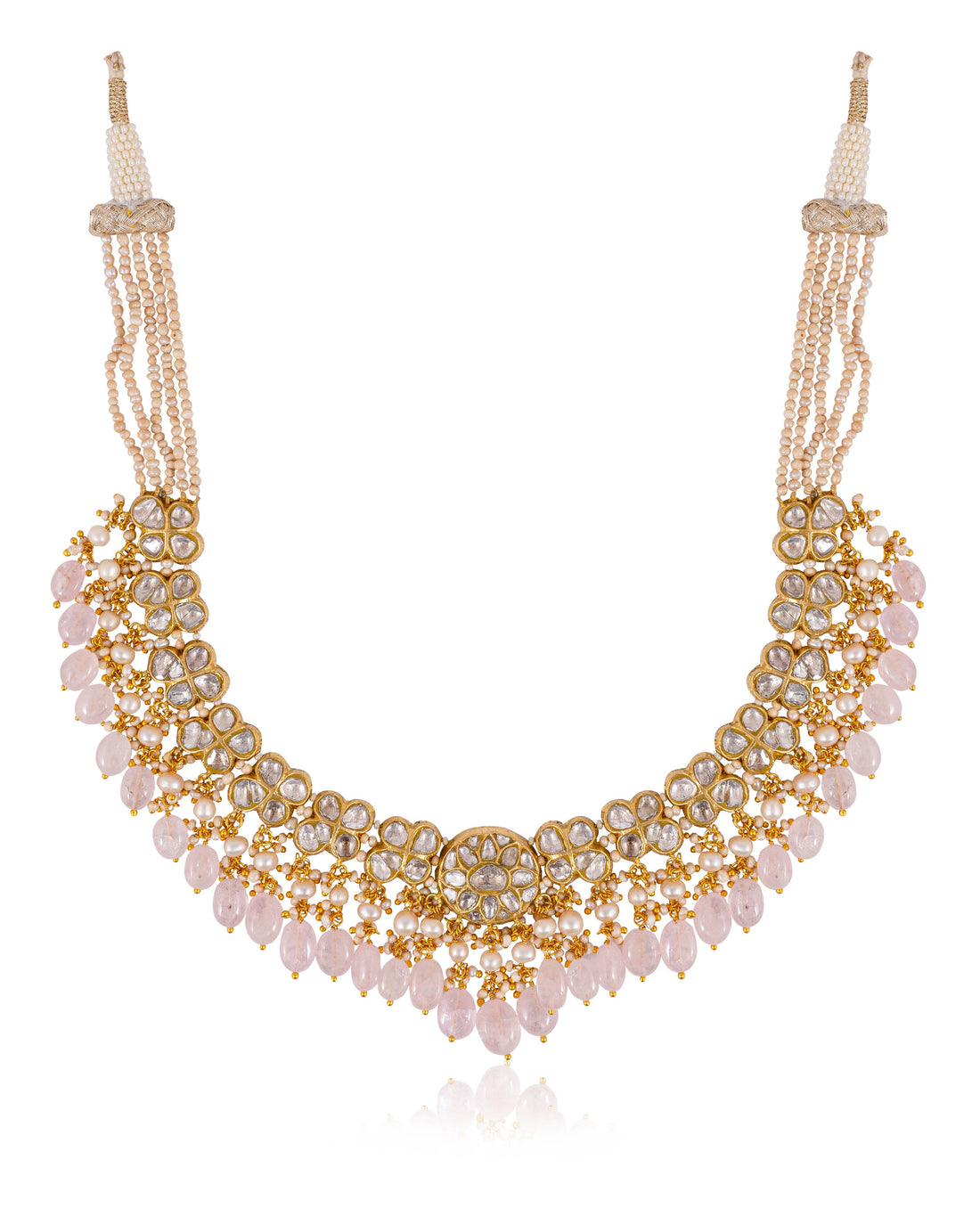 Sushma Necklace And Prakshitha Tops Polki Set