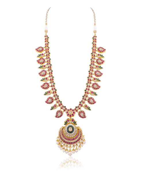 Mevish Polki Long Necklace