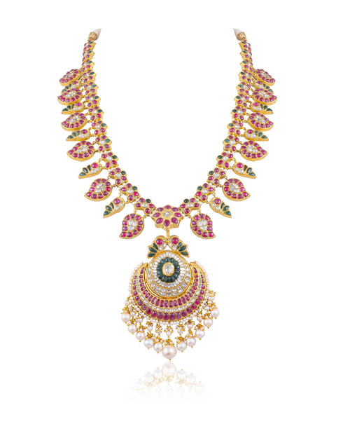 Mevish Polki Long Necklace