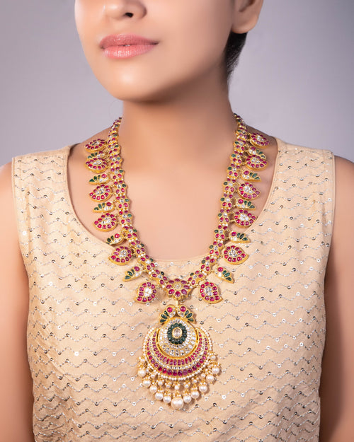 Mevish Polki Long Necklace